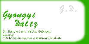 gyongyi waltz business card